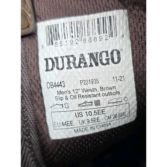 Durango Rebel Cowboy Men’s Size 10.5 EE WIDE Boots 12\